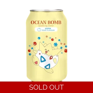 Ocean Bomb Pokemon Togepi Pear Flavour Sparkling Water - 355ml Can